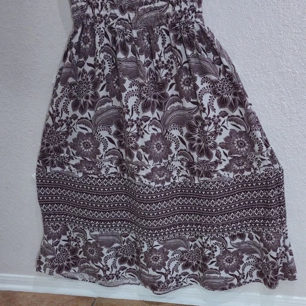 Rachel Zoe Floral Patterned Dress in Brown and White, Size L. - Picture 13 of 17